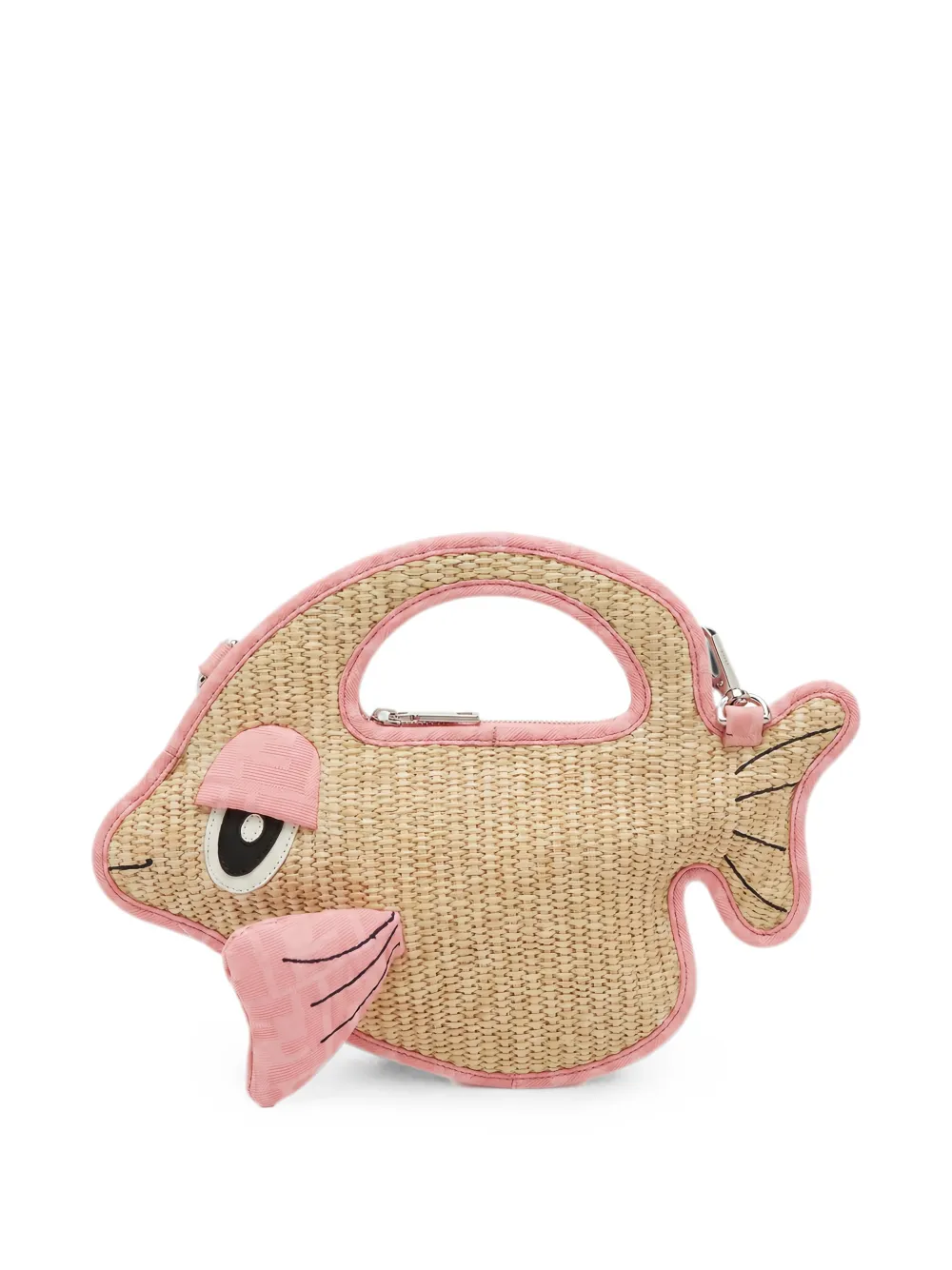 Fendi Kids fish-shape FF motif tote bag - Toni neutri