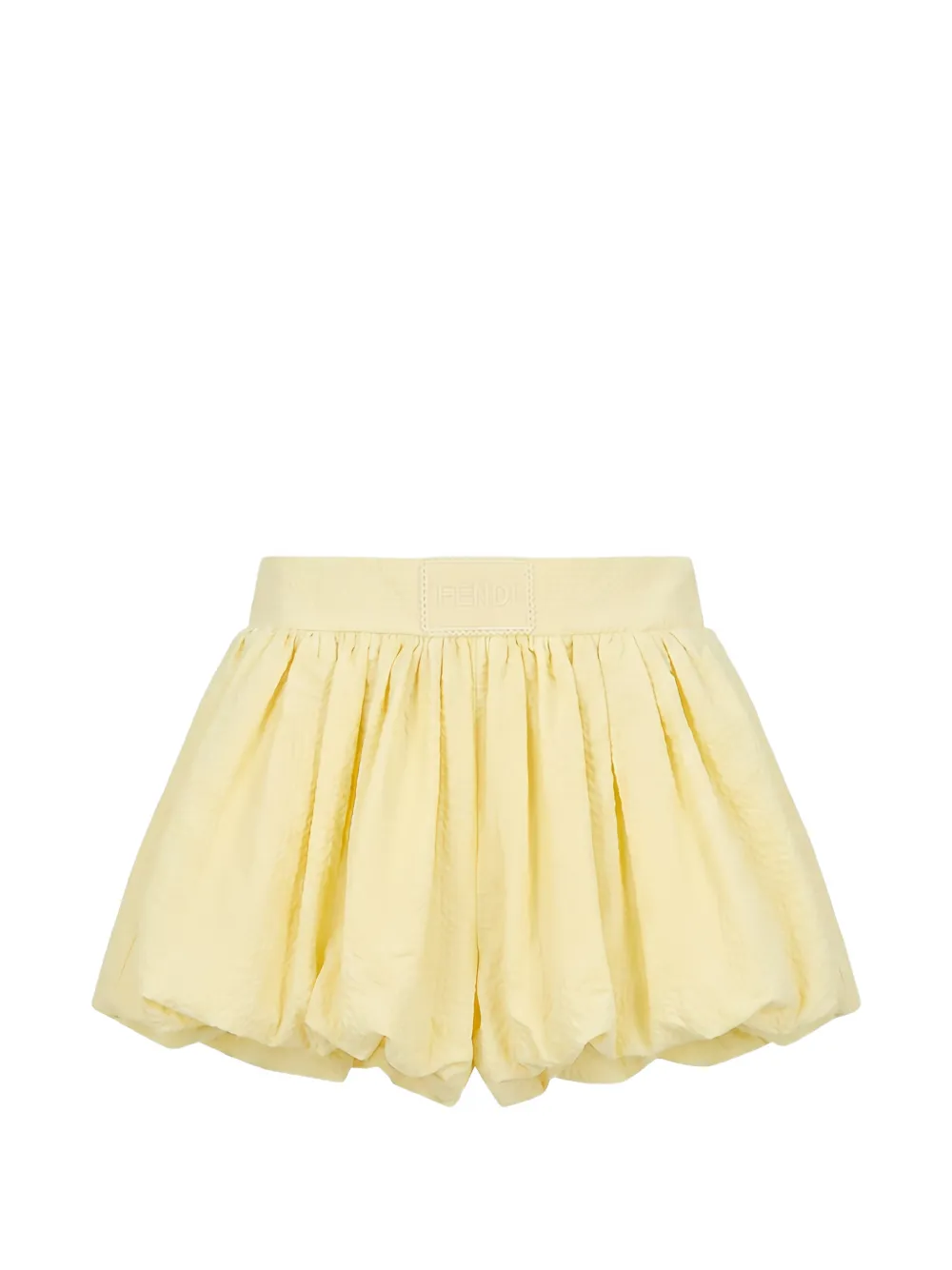 Fendi Kids logo-patch shorts - Giallo