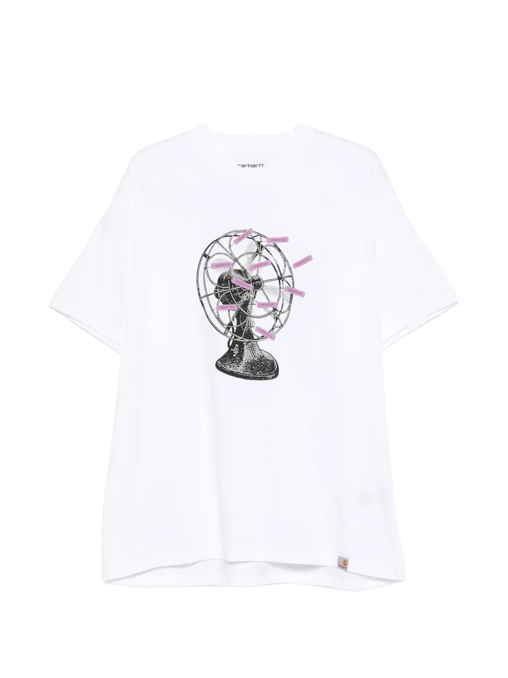 Carhartt WIP T-shirt con stampa grafica Fan - Bianco