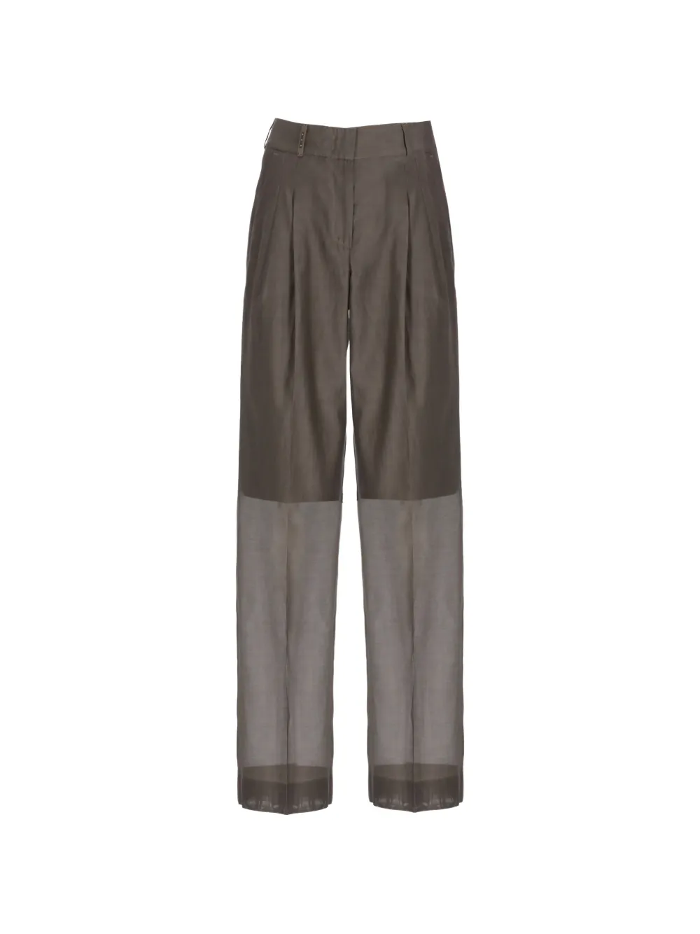 Peserico sheer-panel tailored trousers - Marrone