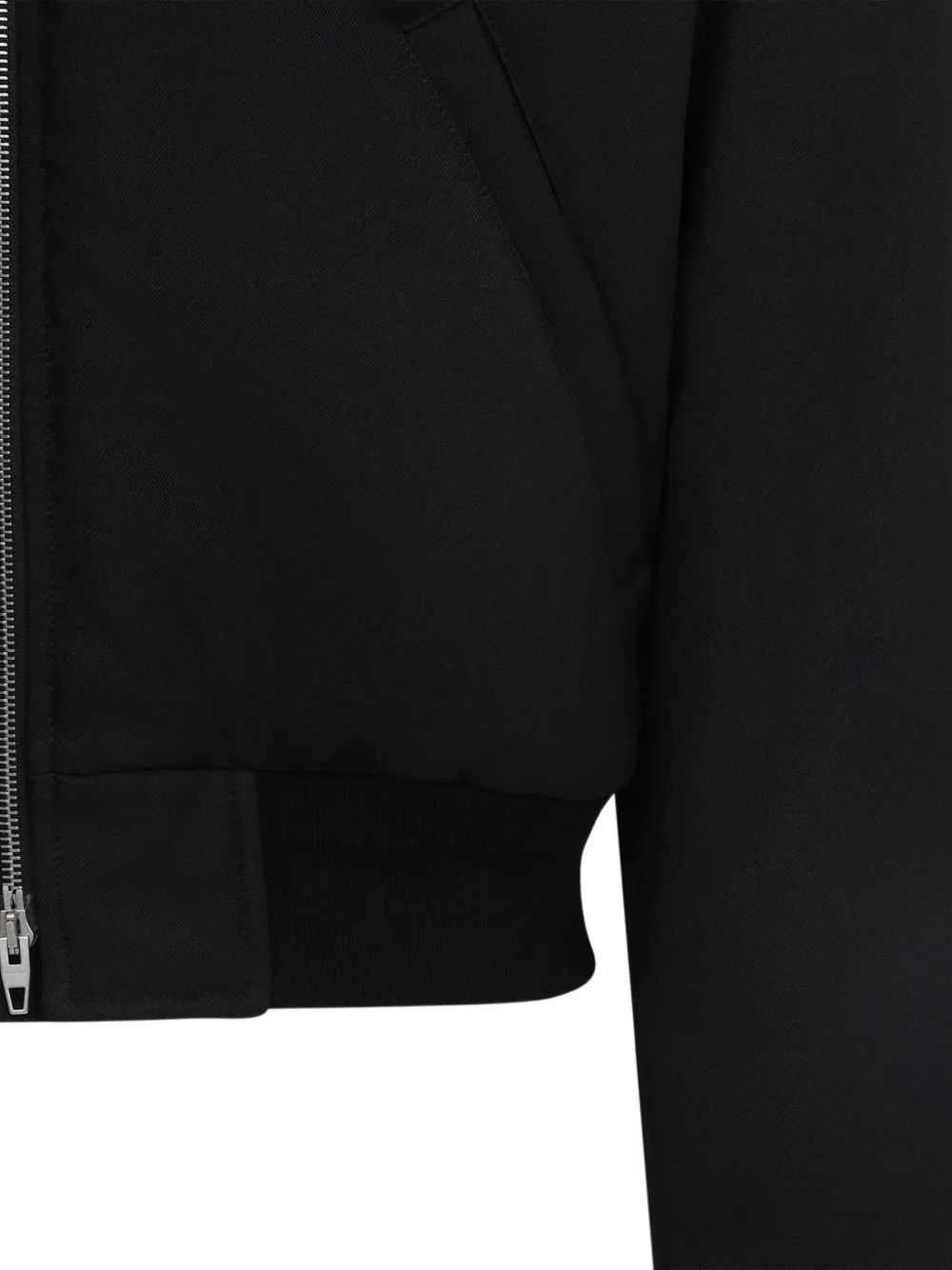 Jil Sander Bomberjack met geribbelde afwerking Zwart