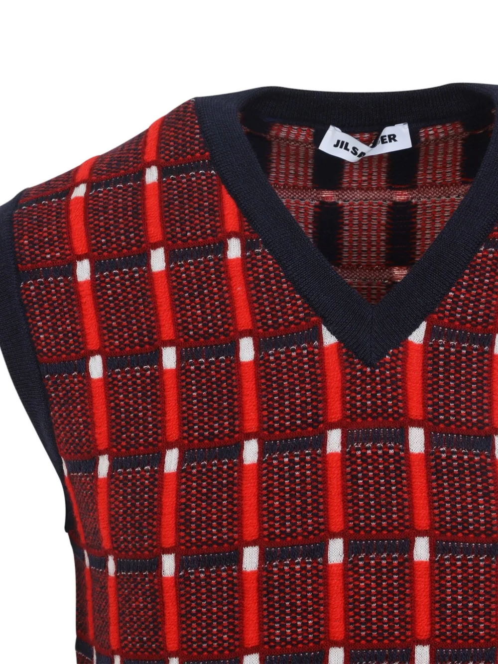 Jil Sander Geruit hemd Rood