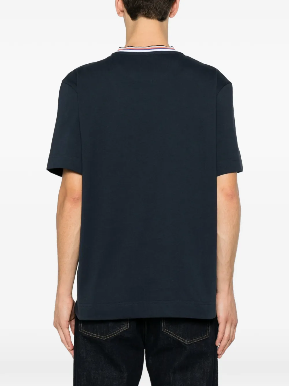 FENDI T-shirt met geborduurd FF-logo Blauw