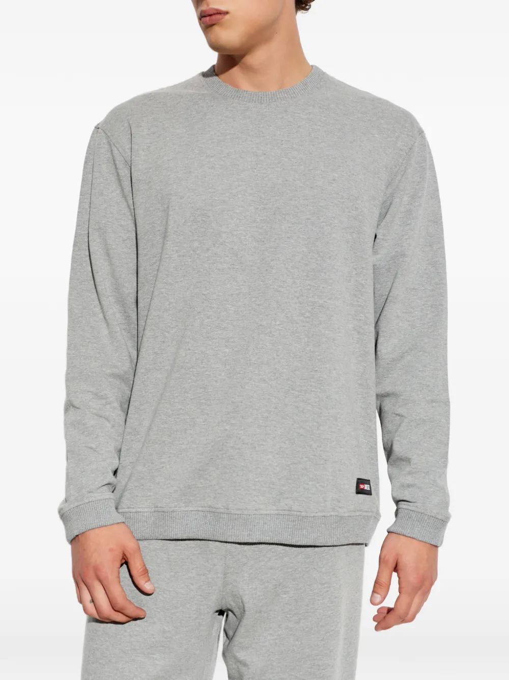 Diesel Willy-D-Core sweater met logopatch Grijs