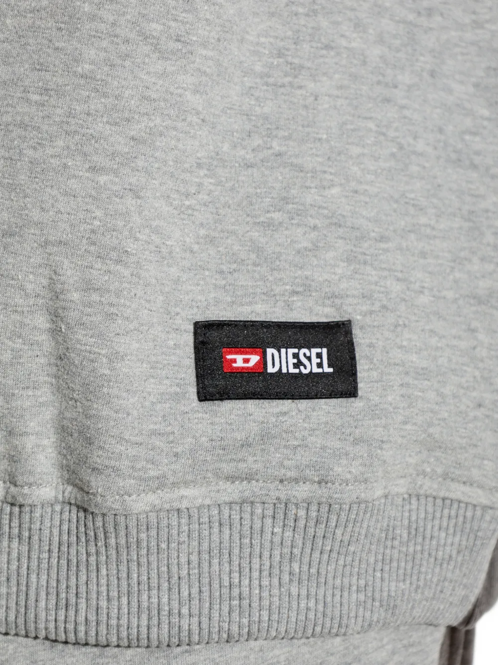 Diesel Willy-D-Core sweater met logopatch Grijs