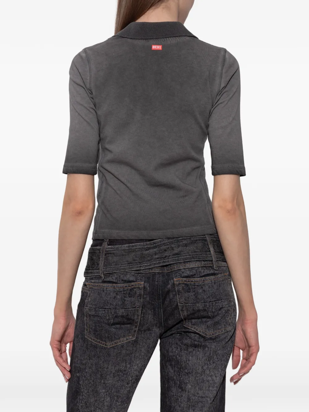 Diesel T-BEA poloshirt met print Grijs