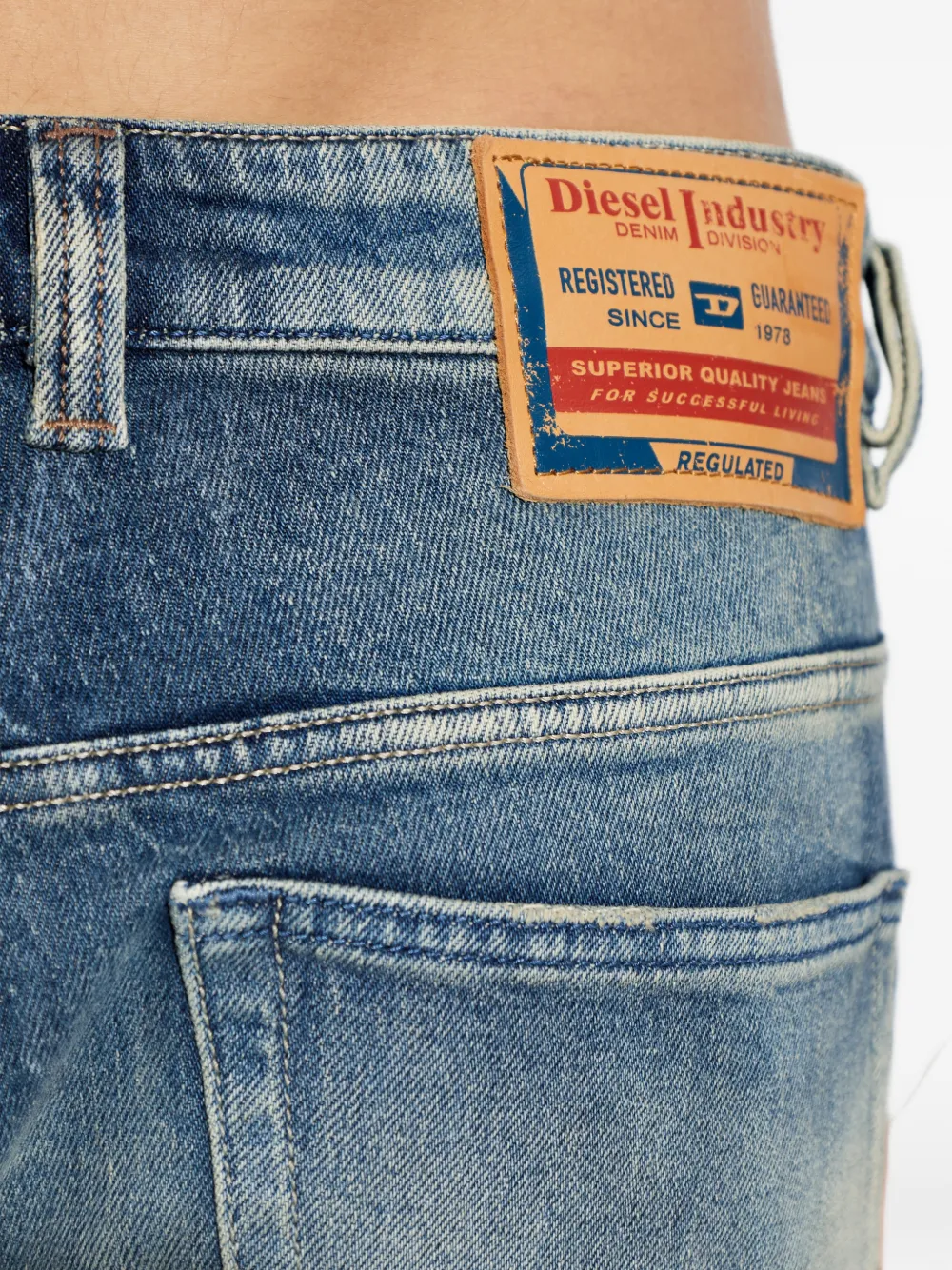 Diesel 1993 D-Vyl gerafelde jeans Blauw