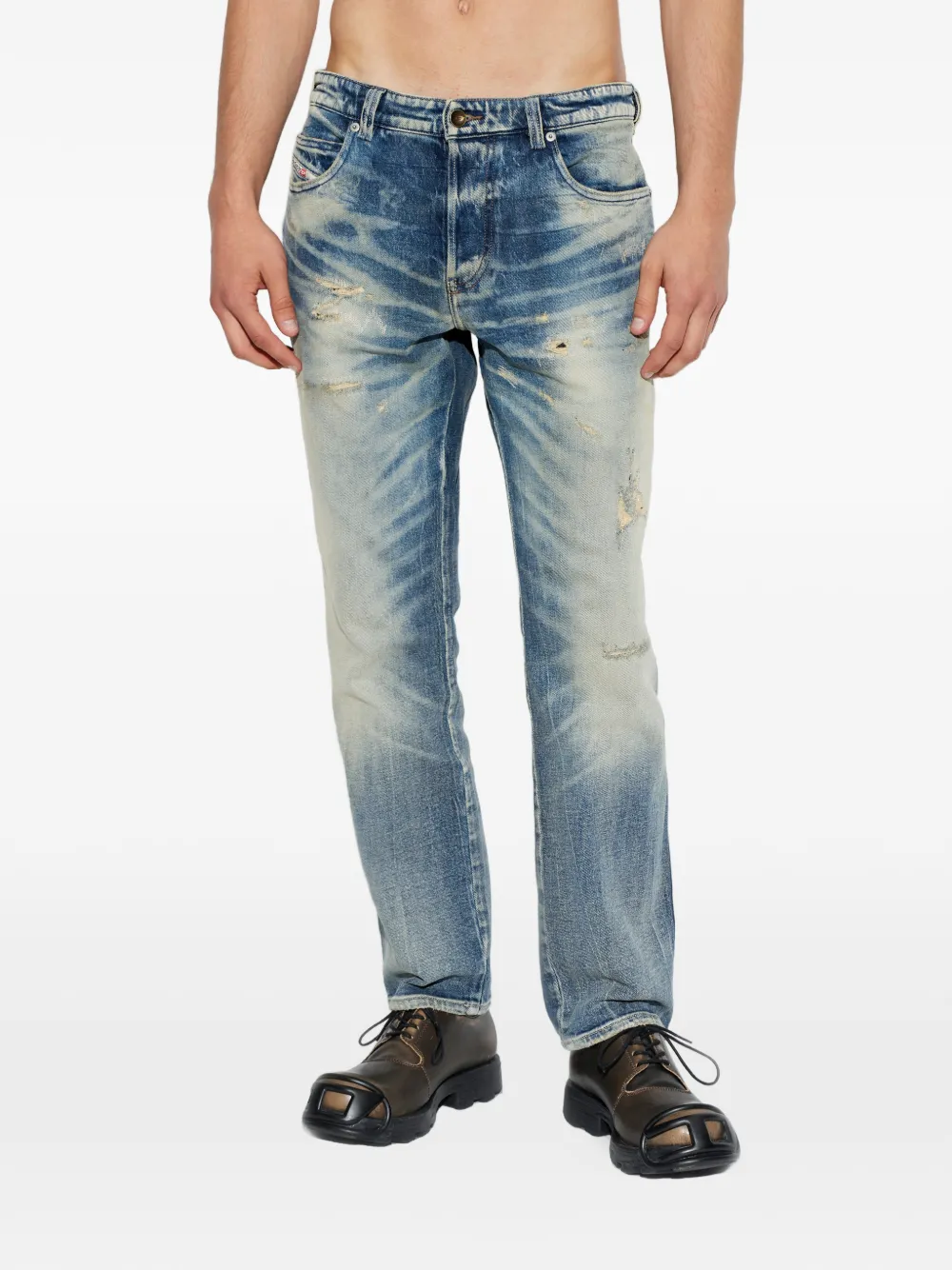 Diesel 1993 D-Vyl gerafelde jeans Blauw