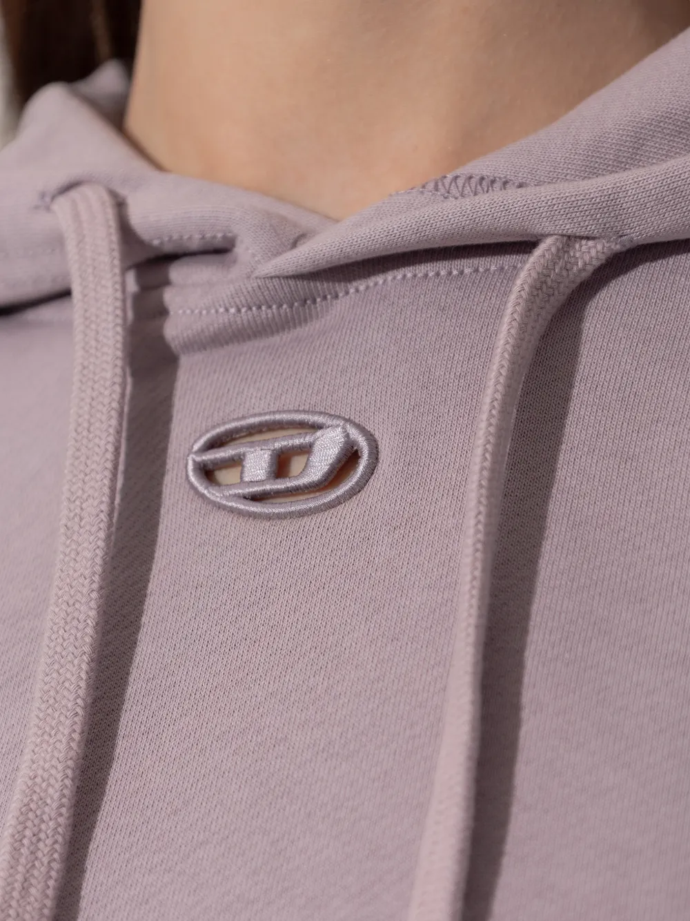 Diesel Hoodie met logoplakkaat Paars