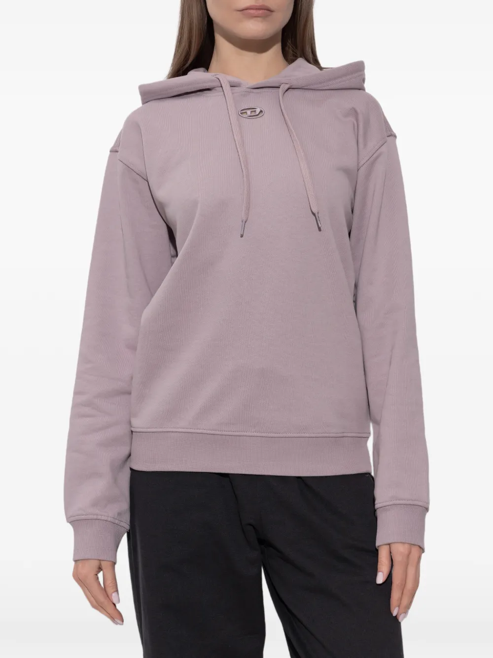 Diesel Hoodie met logoplakkaat Paars