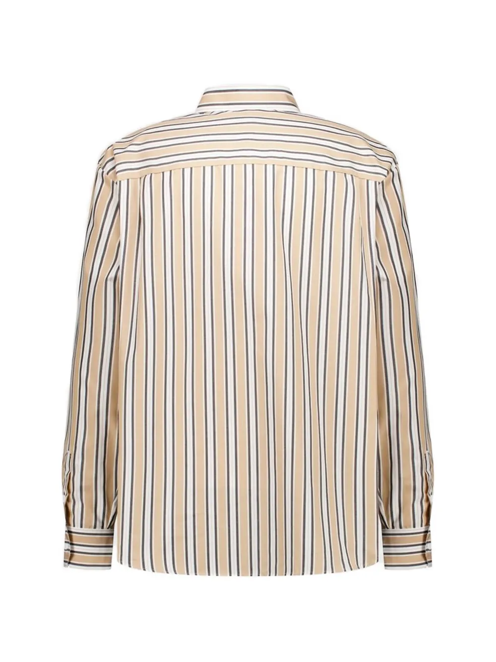 Charles Jeffrey Loverboy Hold Me striped cotton shirt Beige