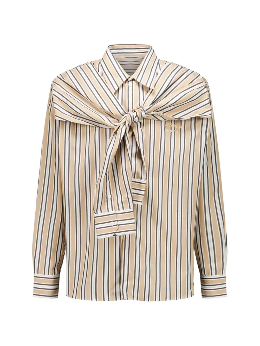 Charles Jeffrey Loverboy Hold Me striped cotton shirt - Toni neutri