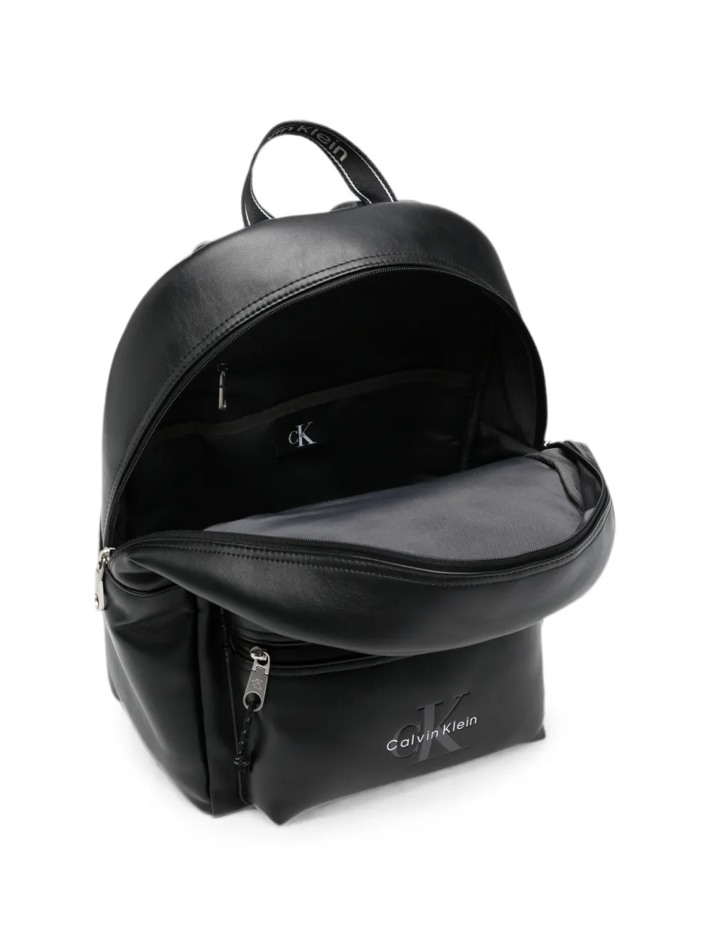 Calvin Klein Logo-print Backpack in Black, view 5