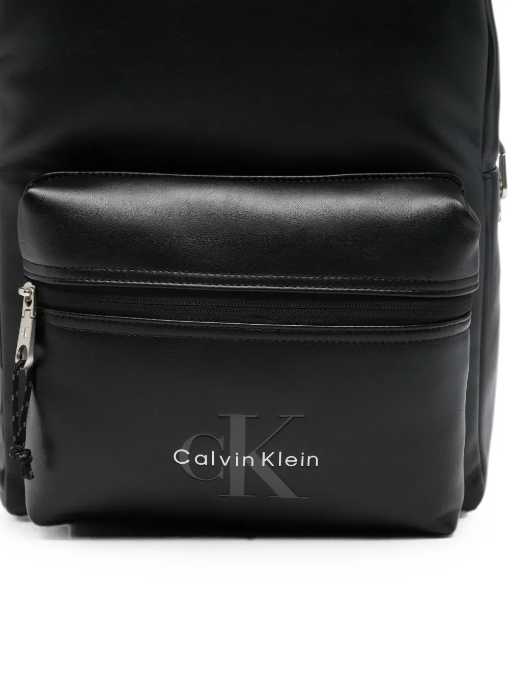 Calvin Klein Logo-print Backpack in Black, view 4