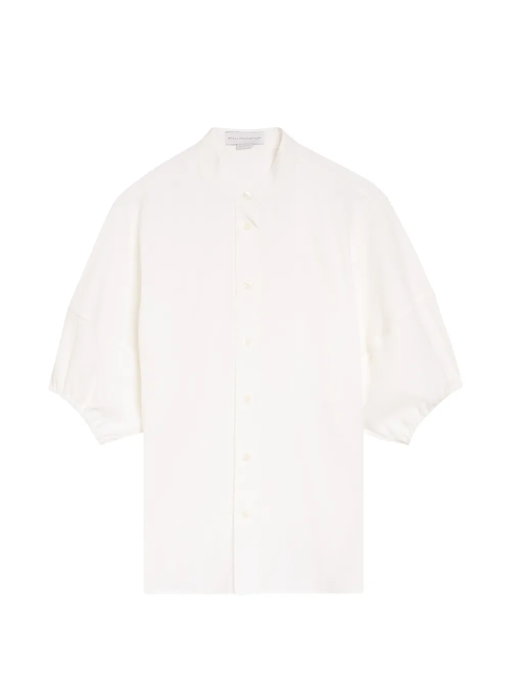 Stella McCartney band-collar puff-sleeve shirt - Bianco