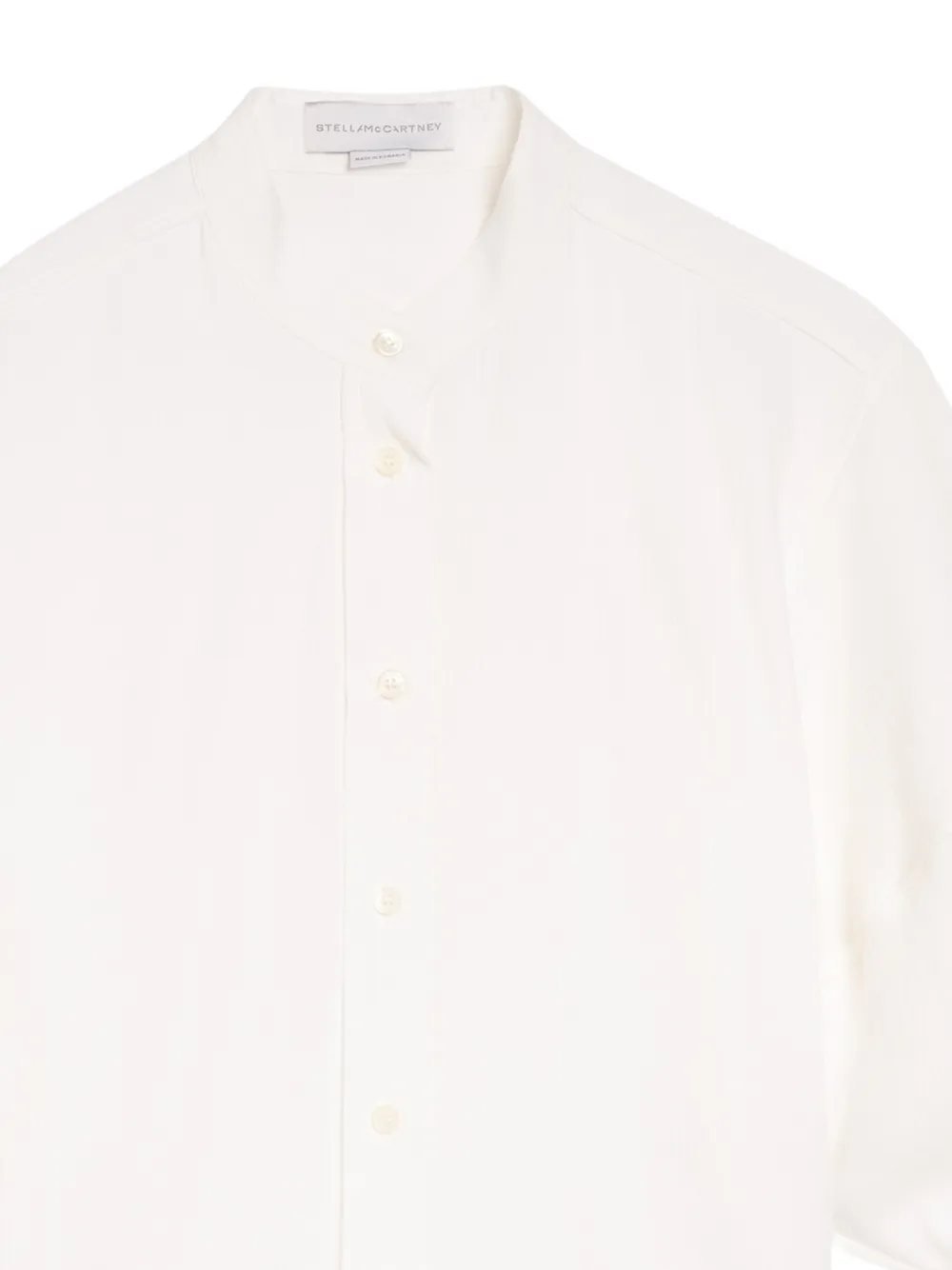 Stella McCartney Blouse met bandkraag en pofmouwen Wit