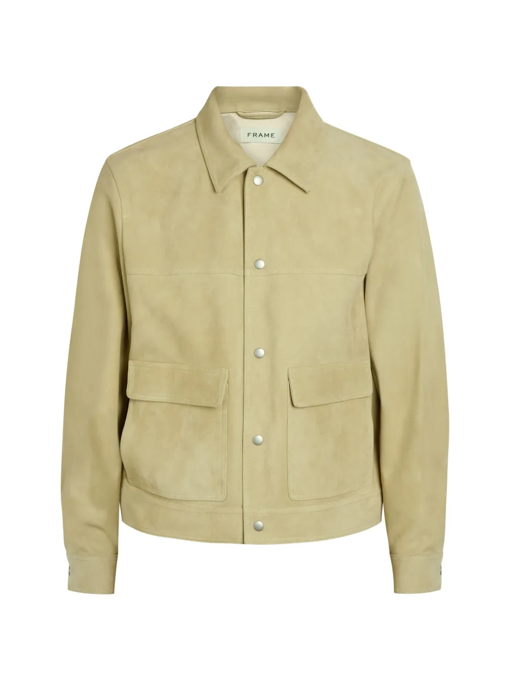 FRAME suede panelled jacket - Nude