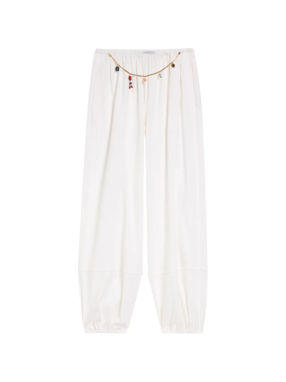 Stella McCartney charm-detail elasticated-cuff trousers - White