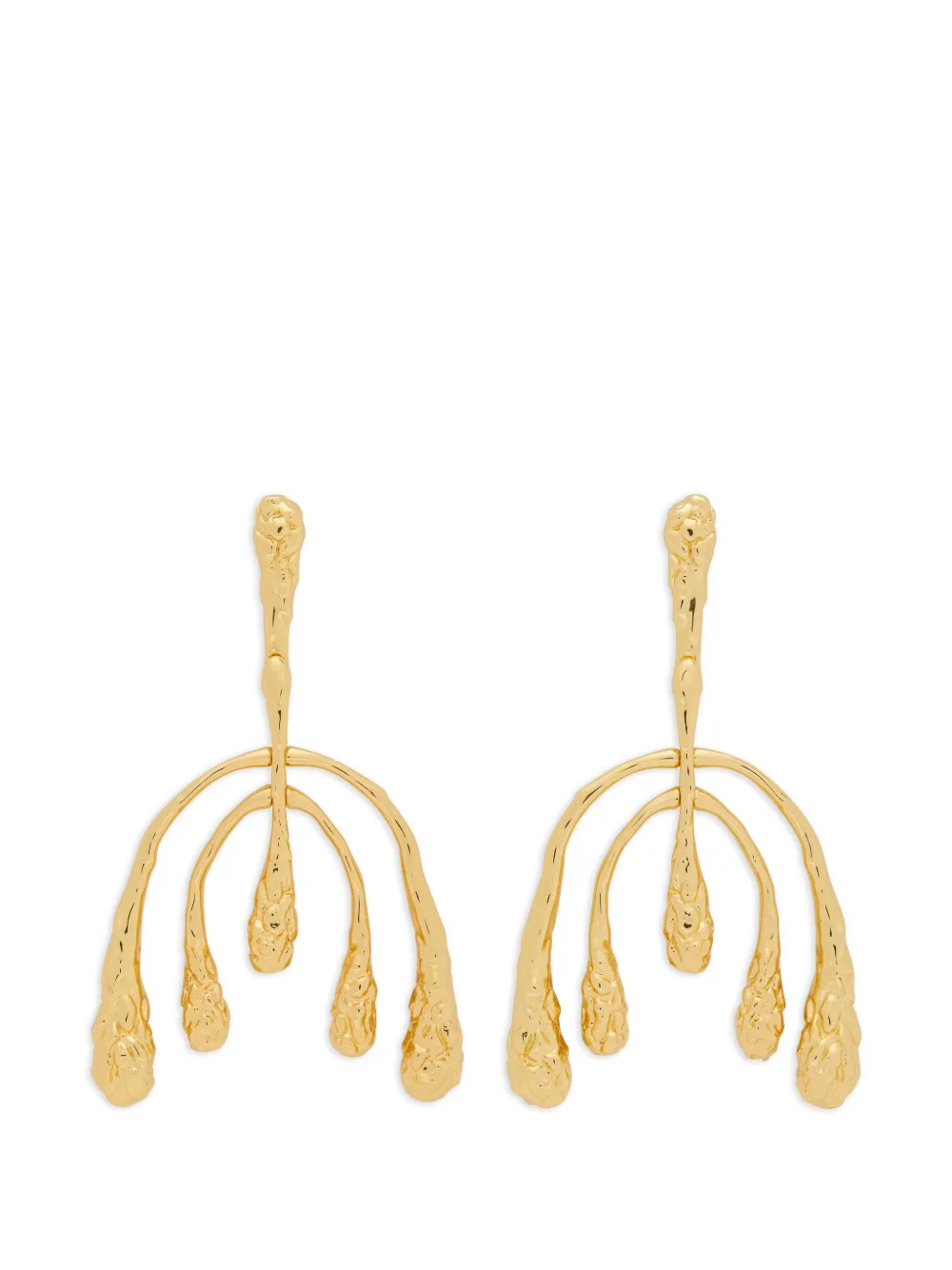 Alexis Bittar hammered drop earrings - Oro