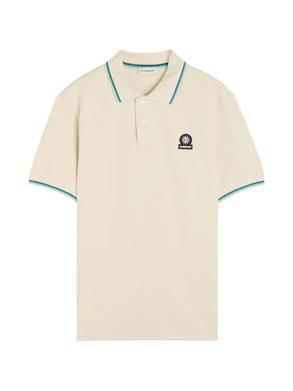 SANDBANKS logo-patch tipped polo shirt - Nude