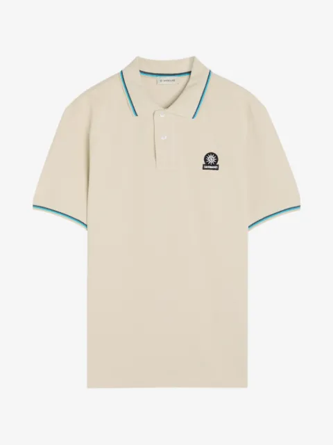 SANDBANKS Poloshirt mit Logo-Patch
