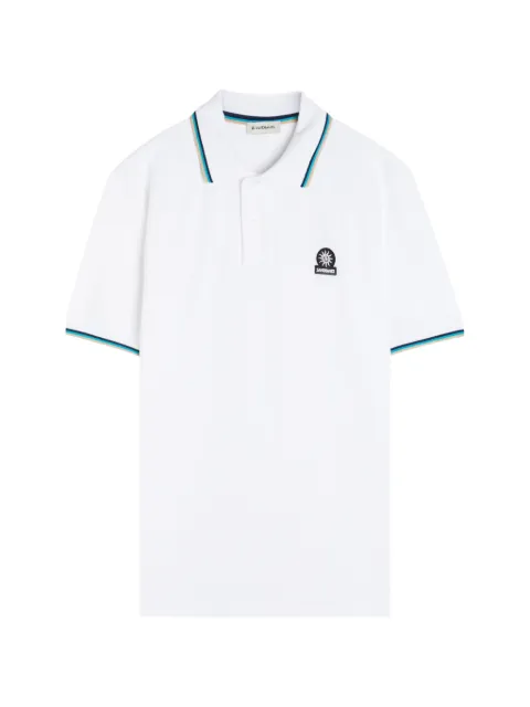 SANDBANKS logo-patch tipped polo shirt