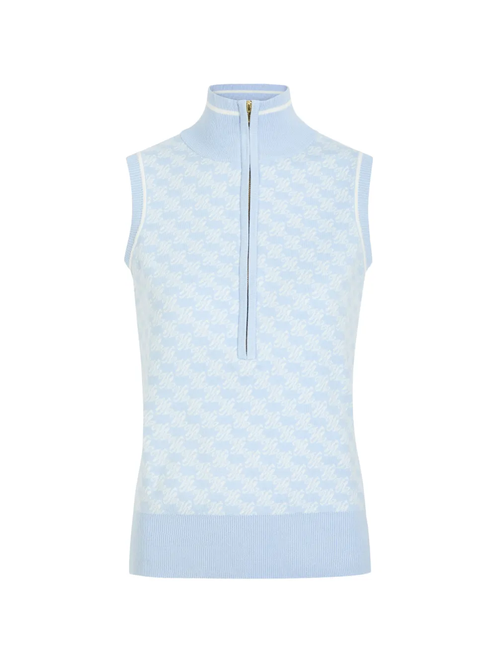 Varley Vincent monogram-pattern knit top - Blu