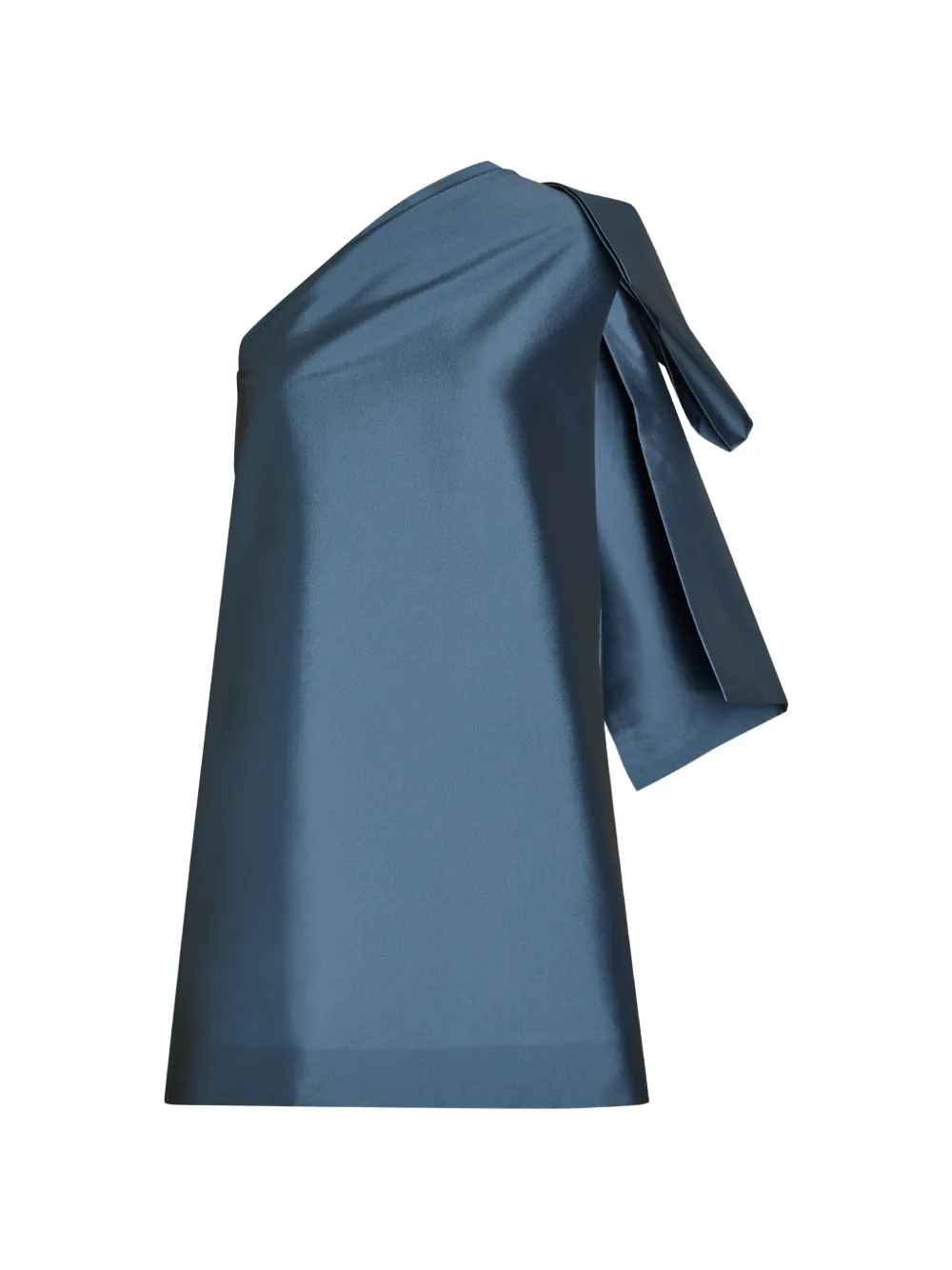 Bernadette one-shoulder bow-detail mini dress - Blu