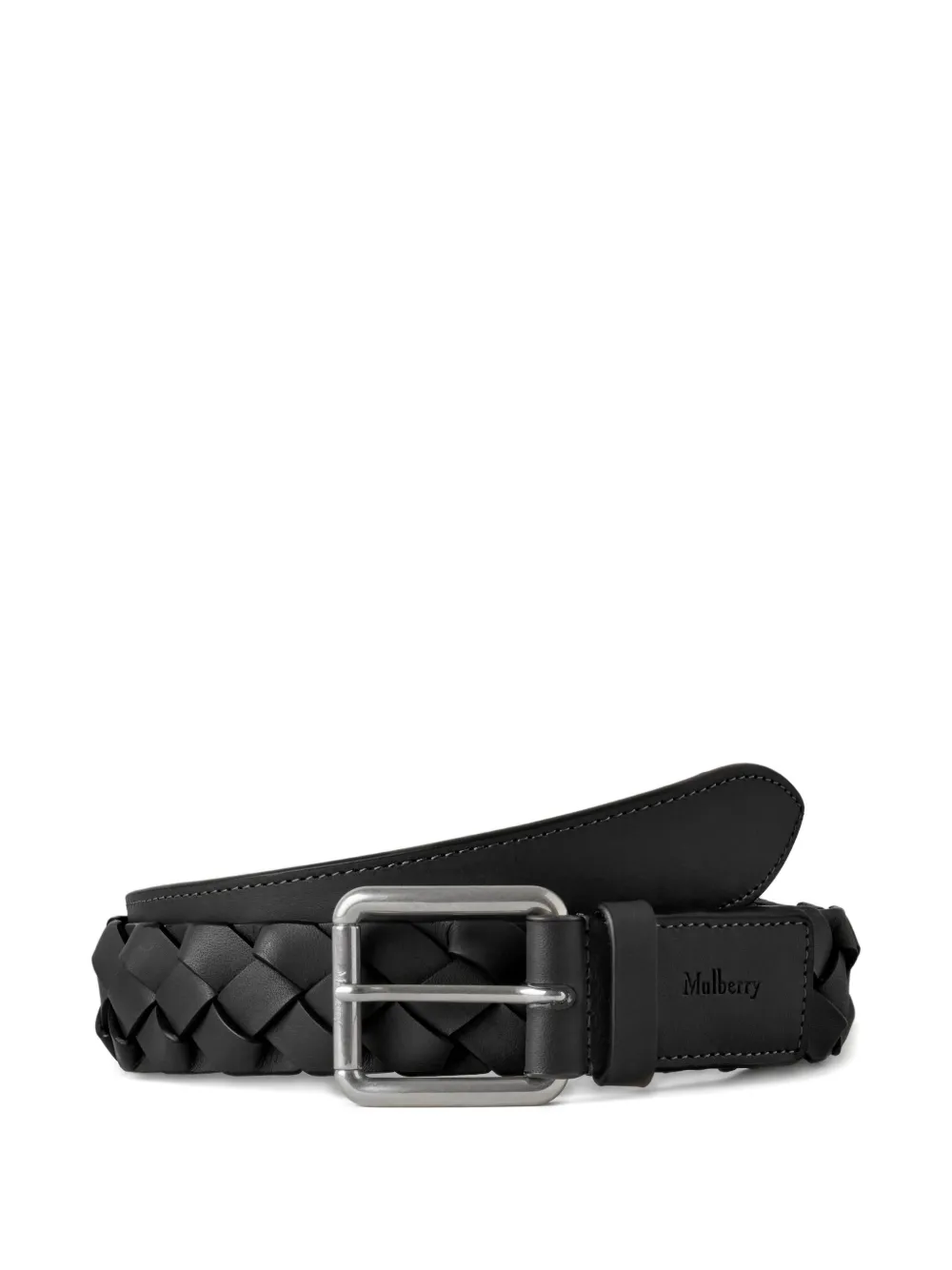 Mulberry Heritage braided leather belt - Black