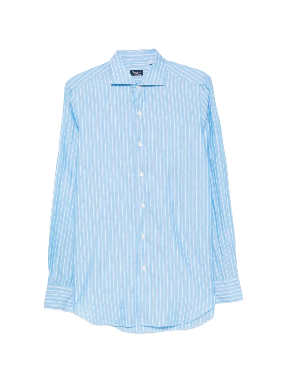 Finamore 1925 Napoli striped-print long-sleeve shirt - Blu