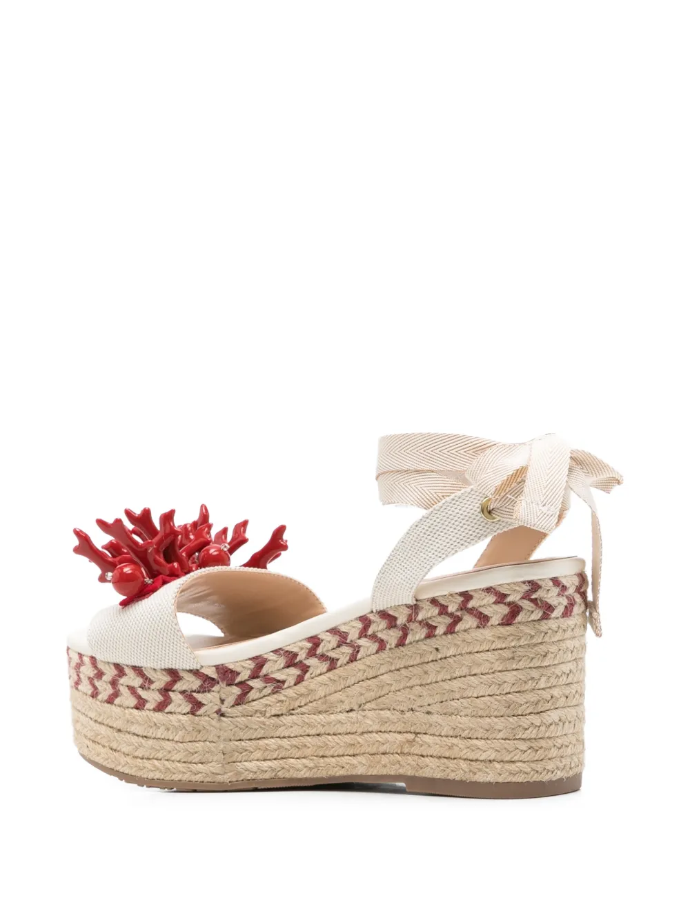 LIU JO Bali 02 espadrilles met koraaldetail Beige