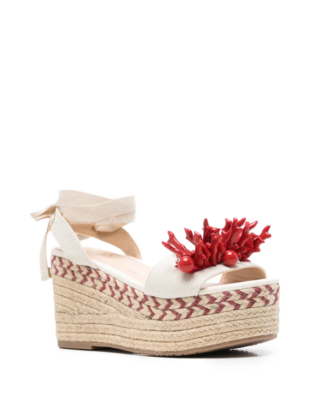 LIU JO Bali 02 espadrilles met koraaldetail Beige