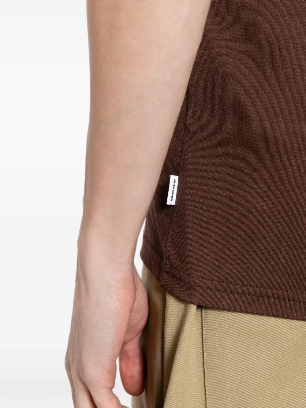 Jil Sander Top met diepe ronde hals Bruin