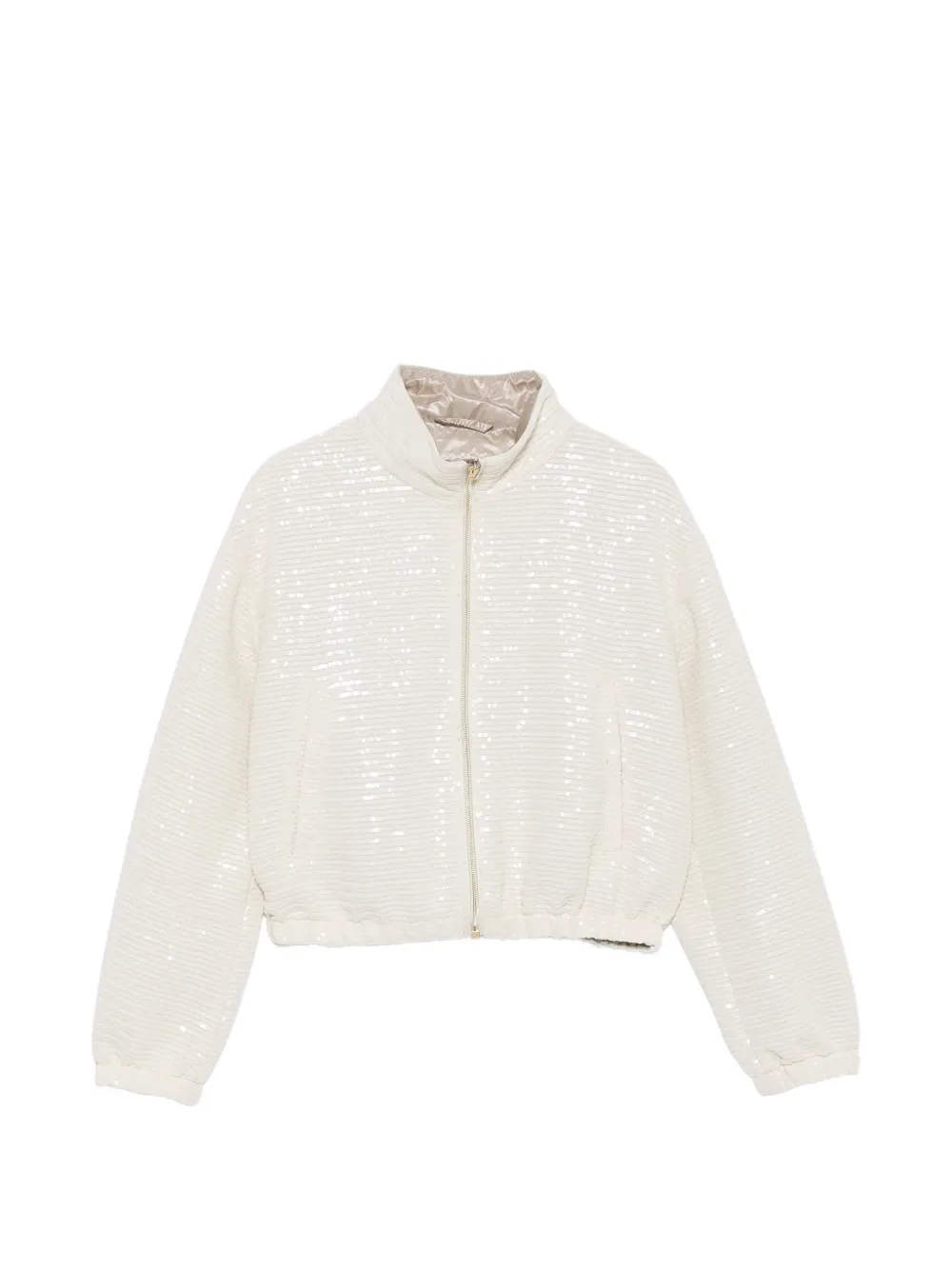 Herno Kids' Sequin-embellished Jacket In Neutral