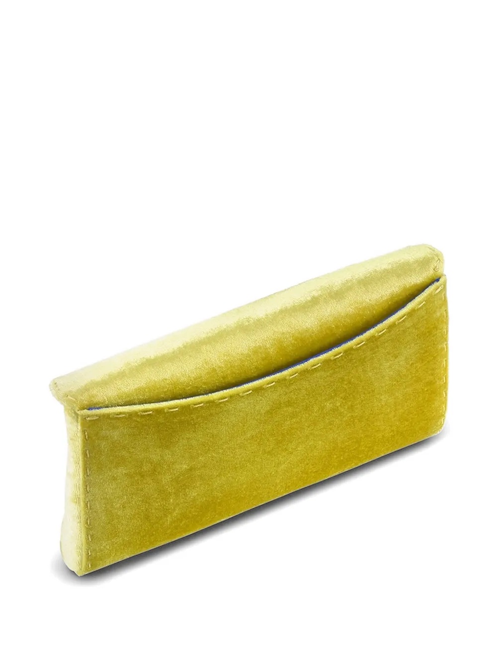 Tyler Ellis Lee Pouchet fluwelen clutch met geplette afwerking Geel