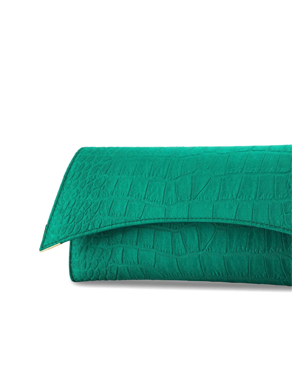 Tyler Ellis Veronica clutch met krokodillen-reliëf Groen