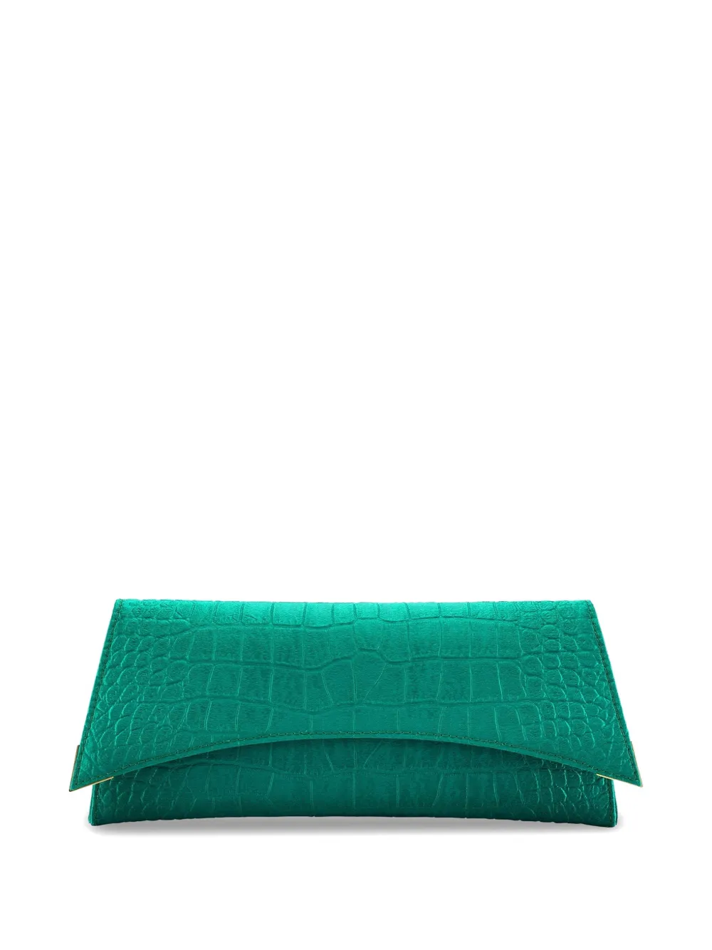 Tyler Ellis Veronica clutch met krokodillen-reliëf Groen