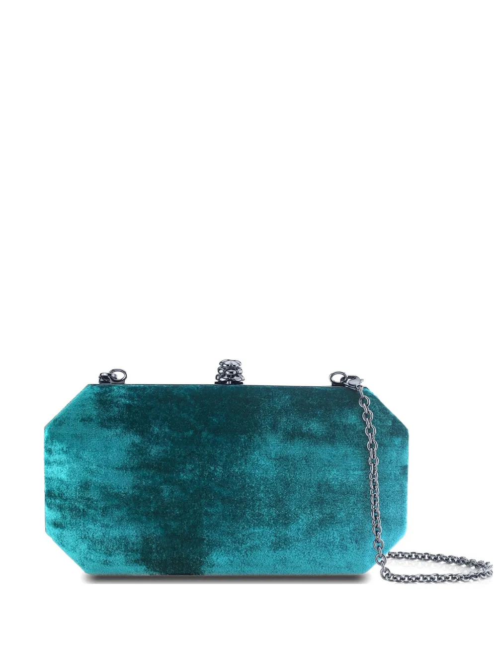 Tyler Ellis small Perry crushed-texture clutch bag - Blu