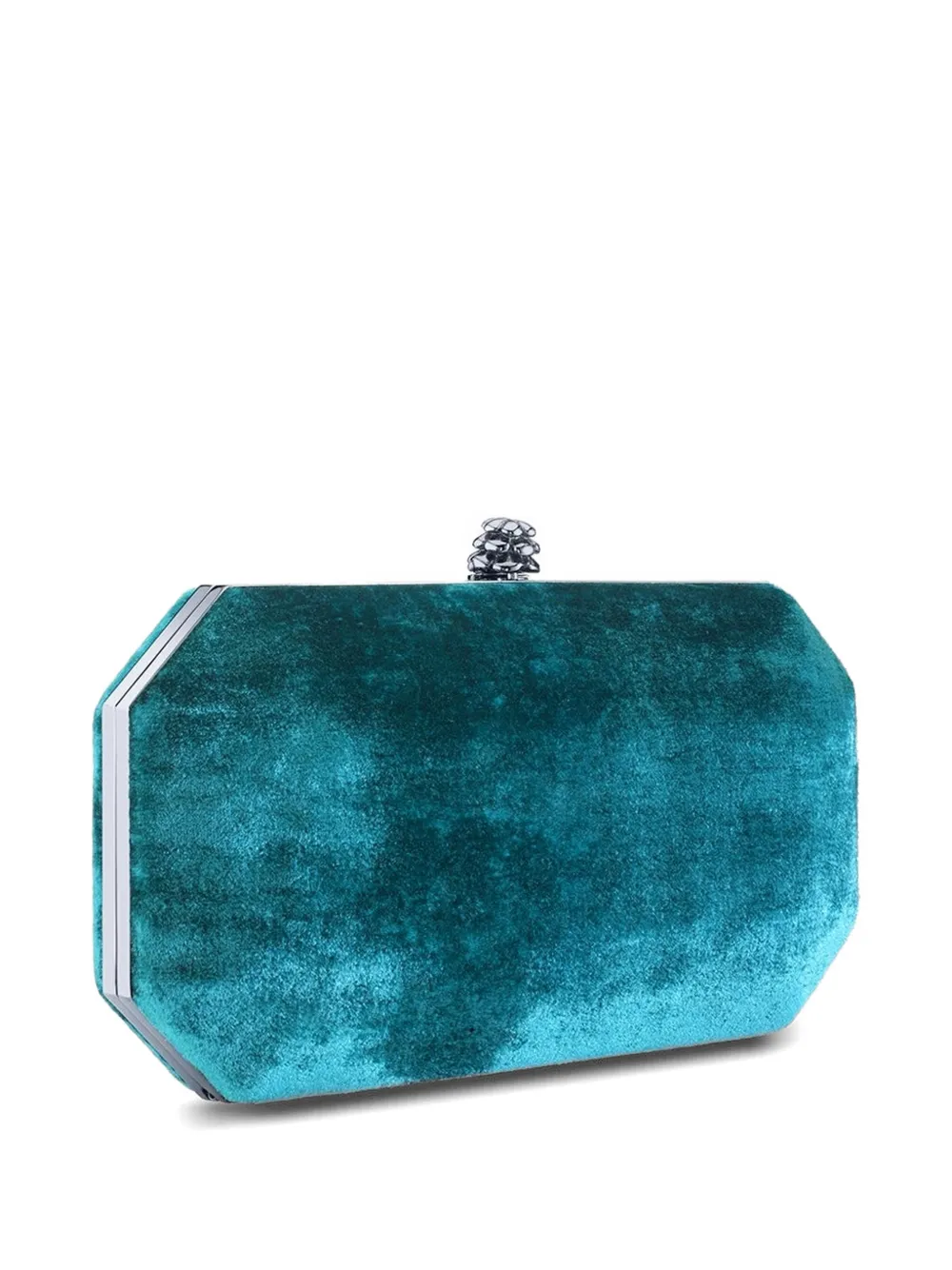 Tyler Ellis Kleine Perry clutch met geplette textuur Blauw