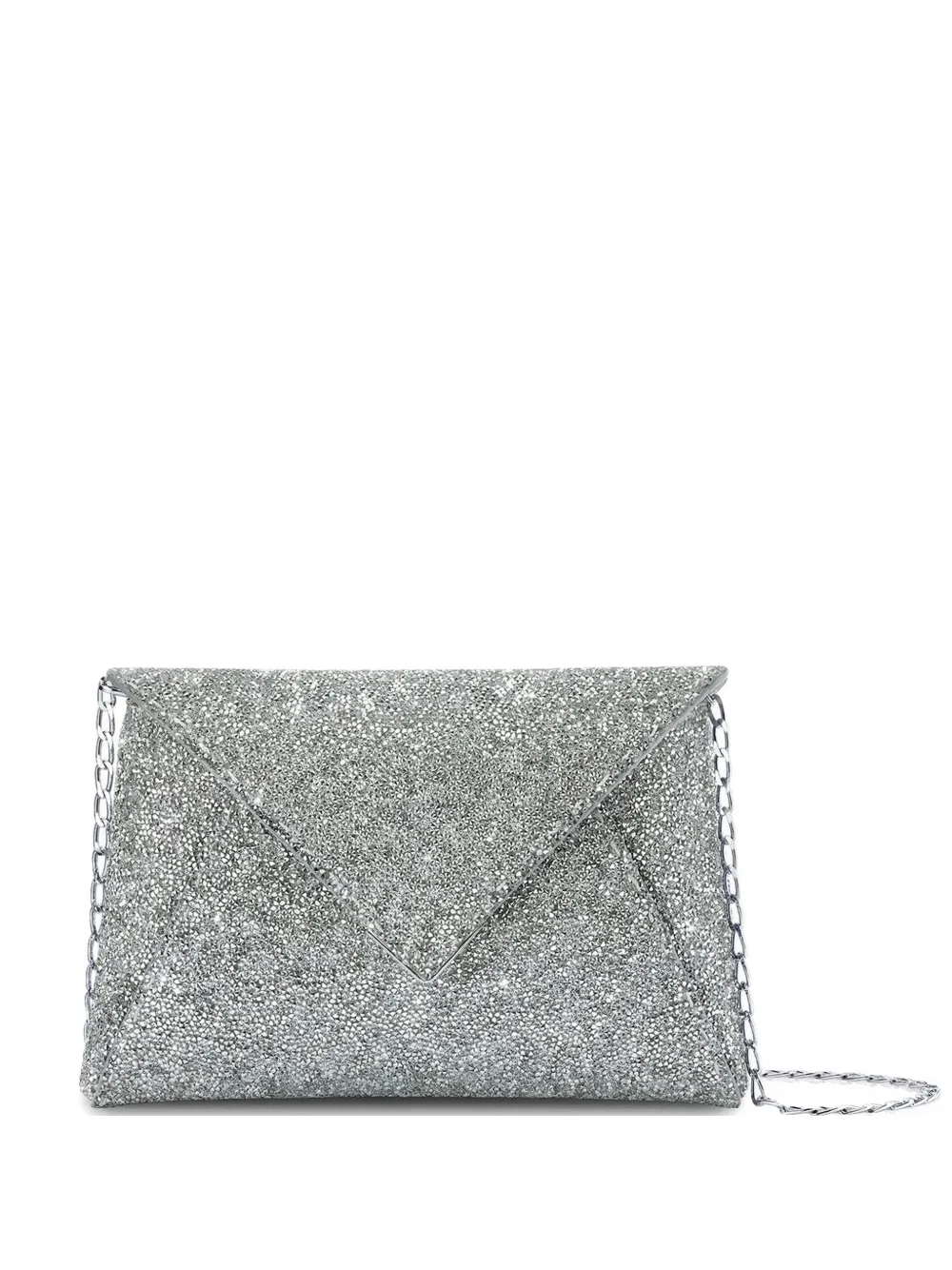 Tyler Ellis small Lee 'Pouchet' crystal-embellished clutch bag - Argento