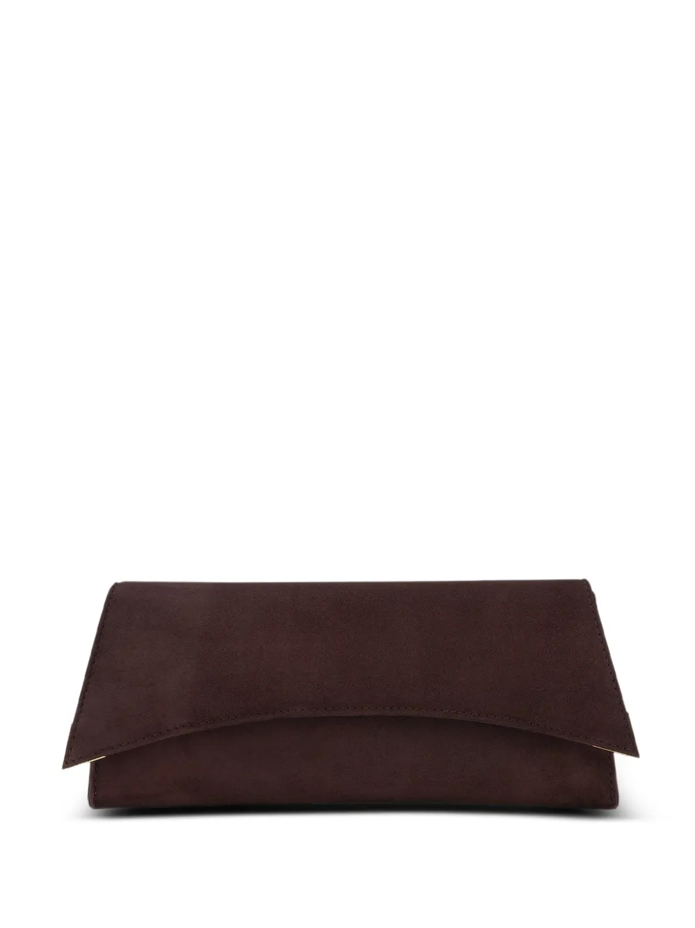 Tyler Ellis Veronica suede clutch bag - Marrone