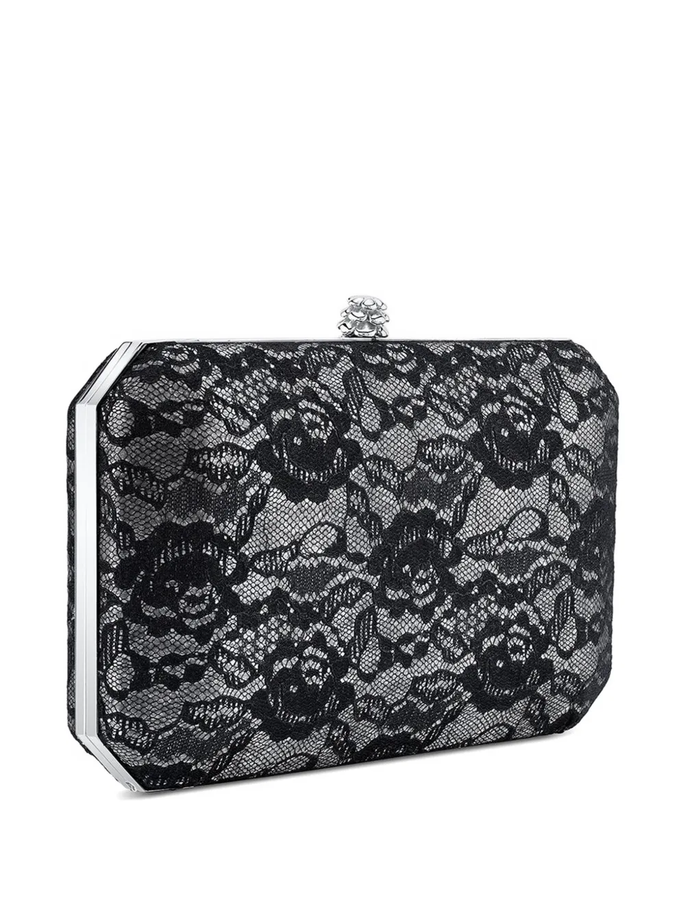 Tyler Ellis Medium Perry clutch met kanten detail Zwart
