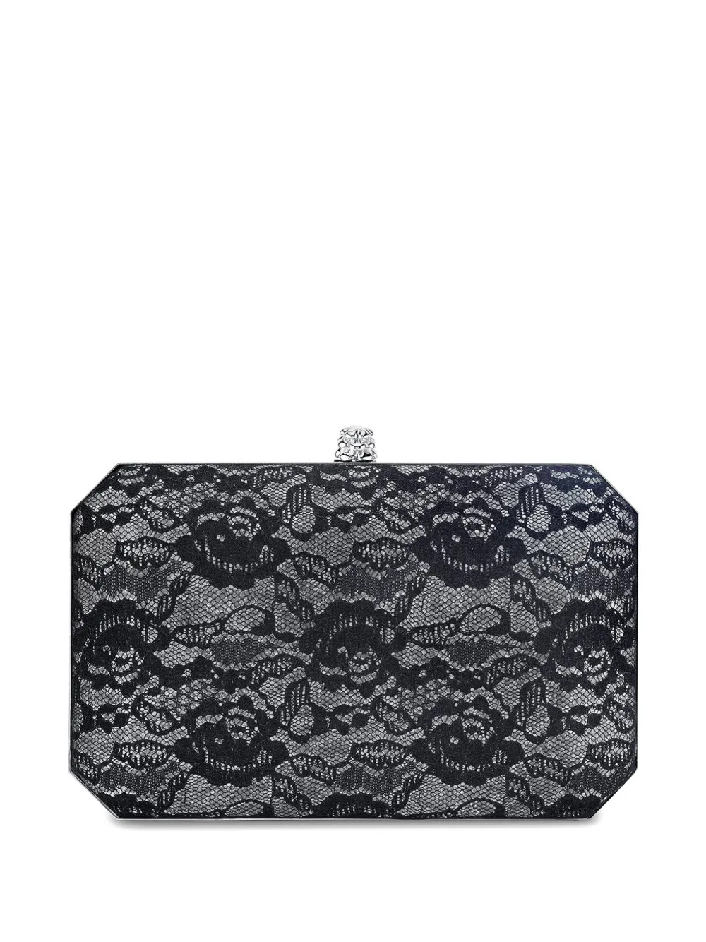 Tyler Ellis Medium Perry clutch met kanten detail Zwart