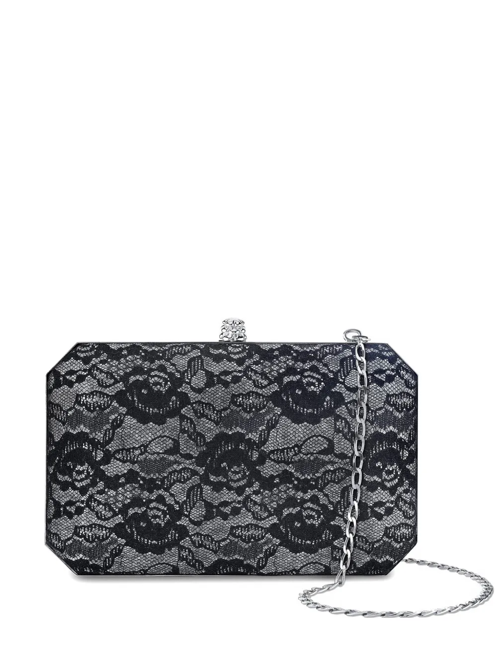 Tyler Ellis medium Perry lace-detail clutch bag - Nero