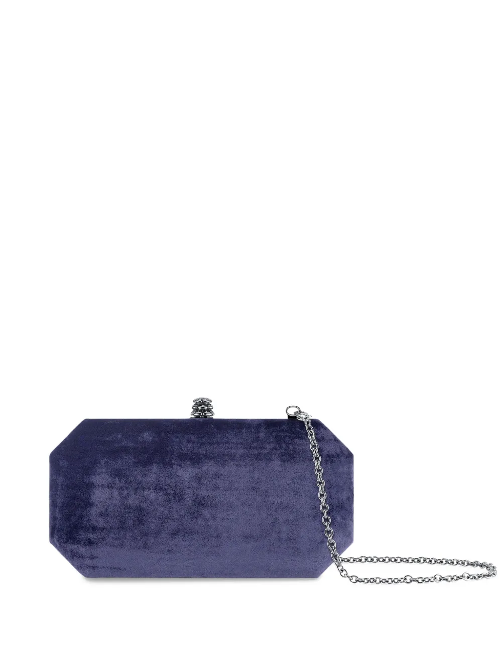 Tyler Ellis small Perry crushed-velvet clutch bag - Viola