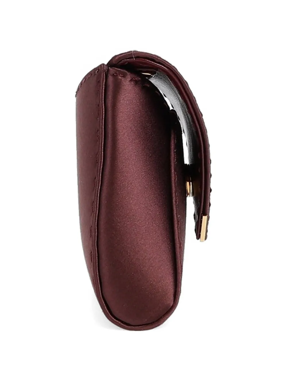 Tyler Ellis Lee Pouchet kleine satijnen clutch Bruin