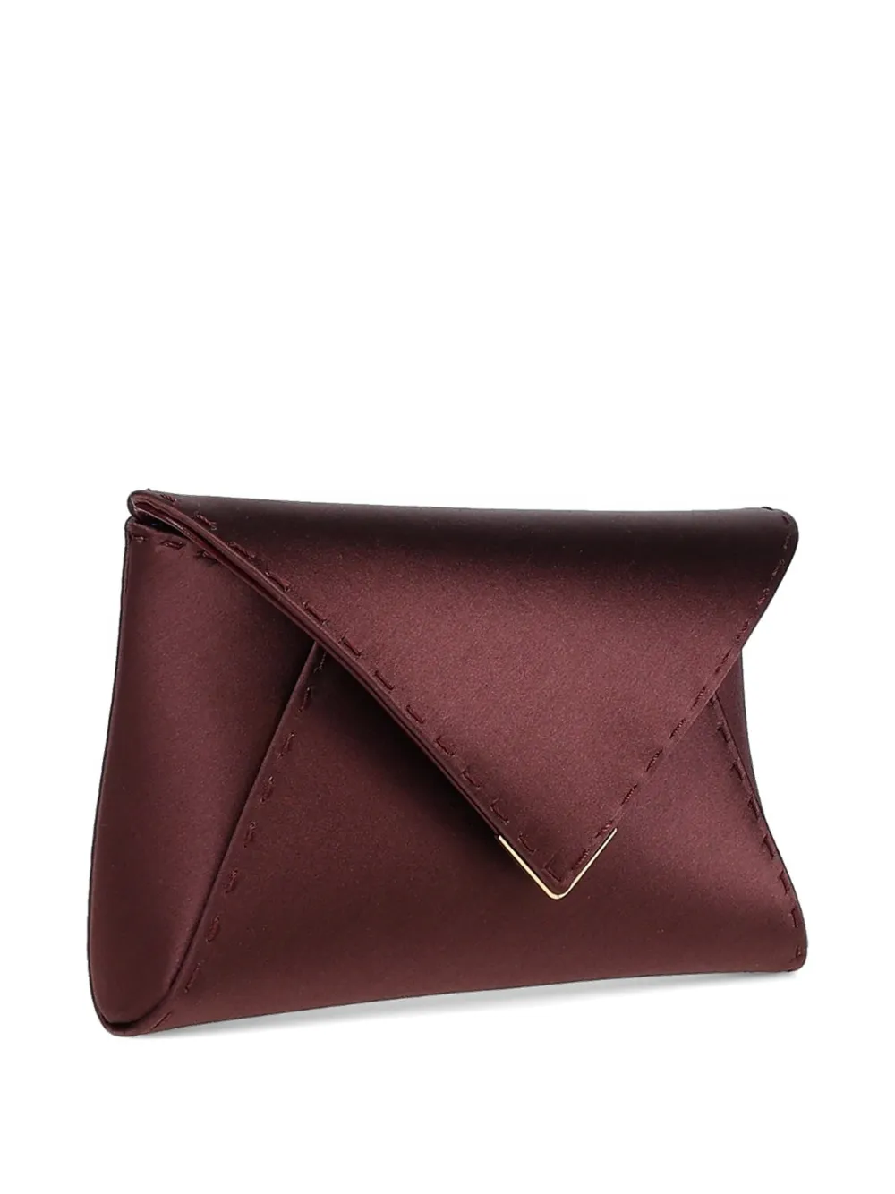 Tyler Ellis Lee Pouchet kleine satijnen clutch Bruin