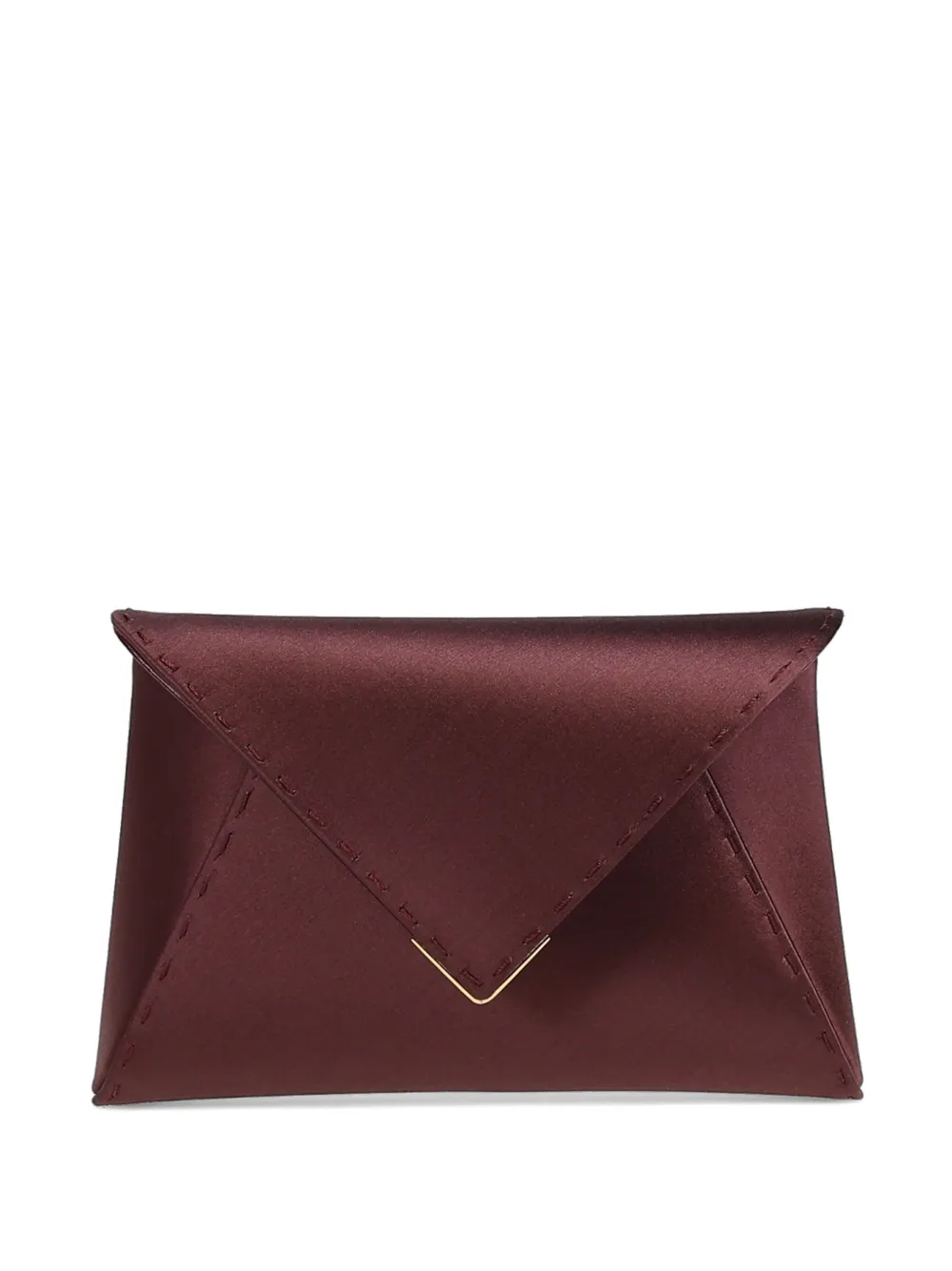 Tyler Ellis Lee Pouchet kleine satijnen clutch Bruin