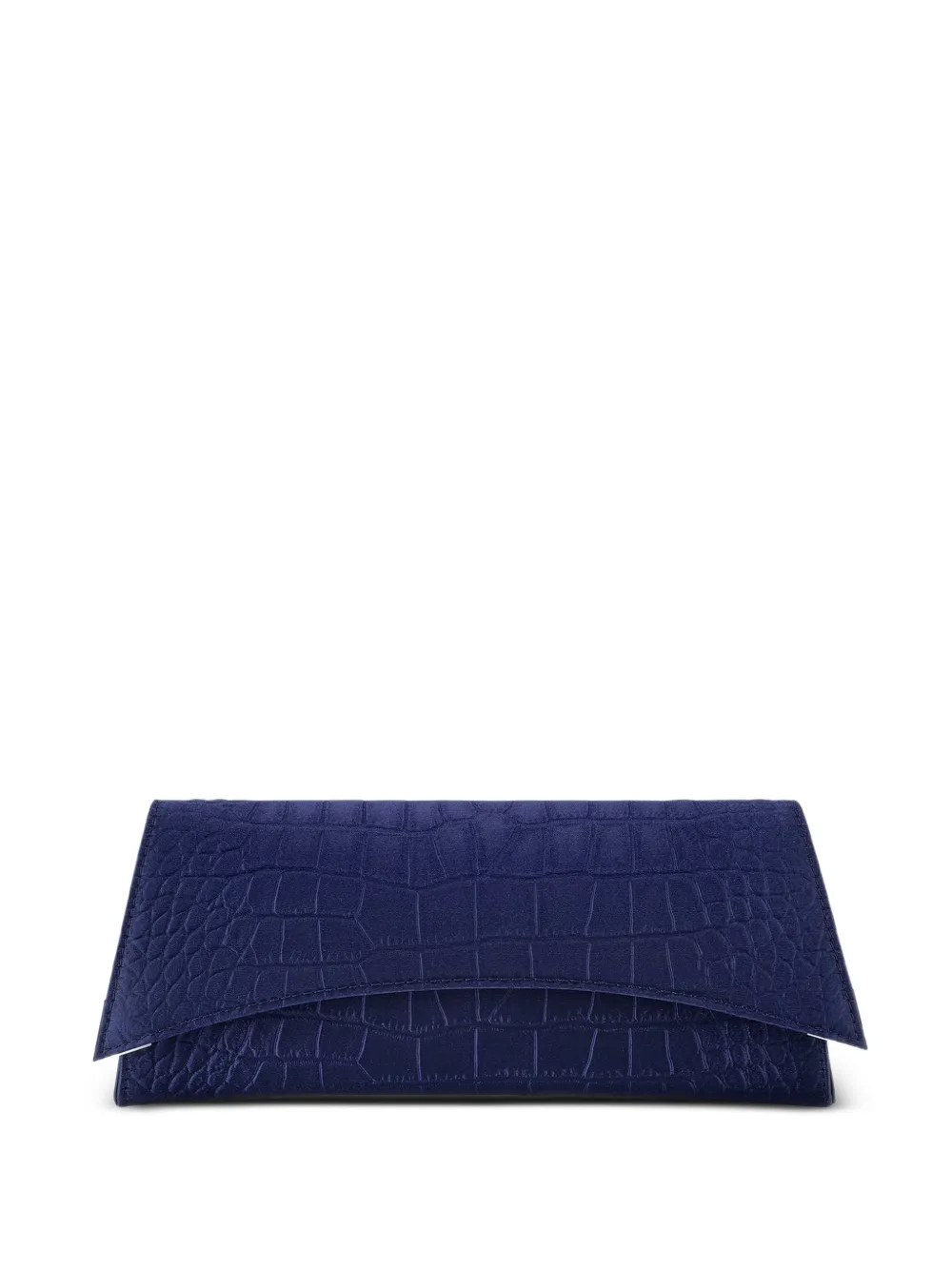 Tyler Ellis Veronica stamped-satin clutch bag - Blu