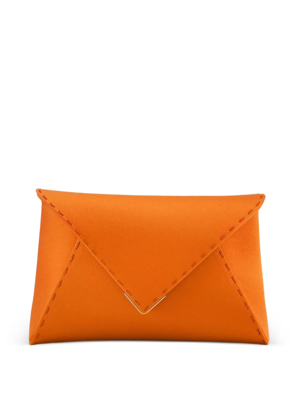 Tyler Ellis small Lee Pouchet hand-stitched clutch bag - Arancione